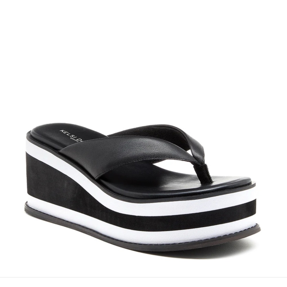 Kelsi Dagger Gigi Black and White Platform Shoes